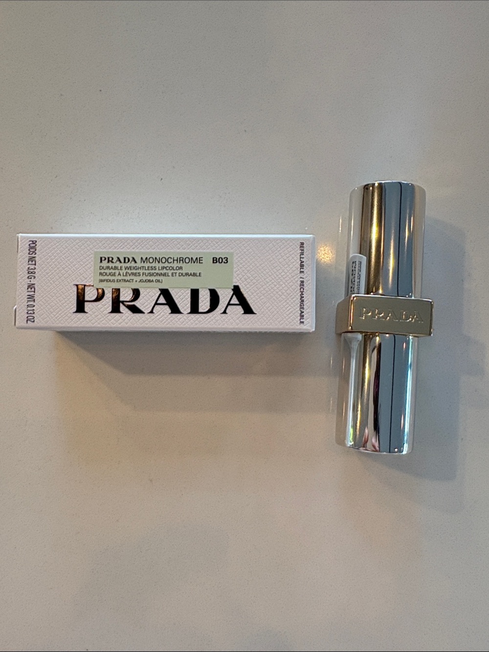 Prada Monochrome Hyper Matte Lipstick in shade B03 Mahogany - Picture 4 of 6